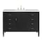 James Martin Vanities 48'' Vanity, Carbon Oak w/ 3 CM White Zeus Quartz Top 485-V48-CBO-3WZ - alternate 1